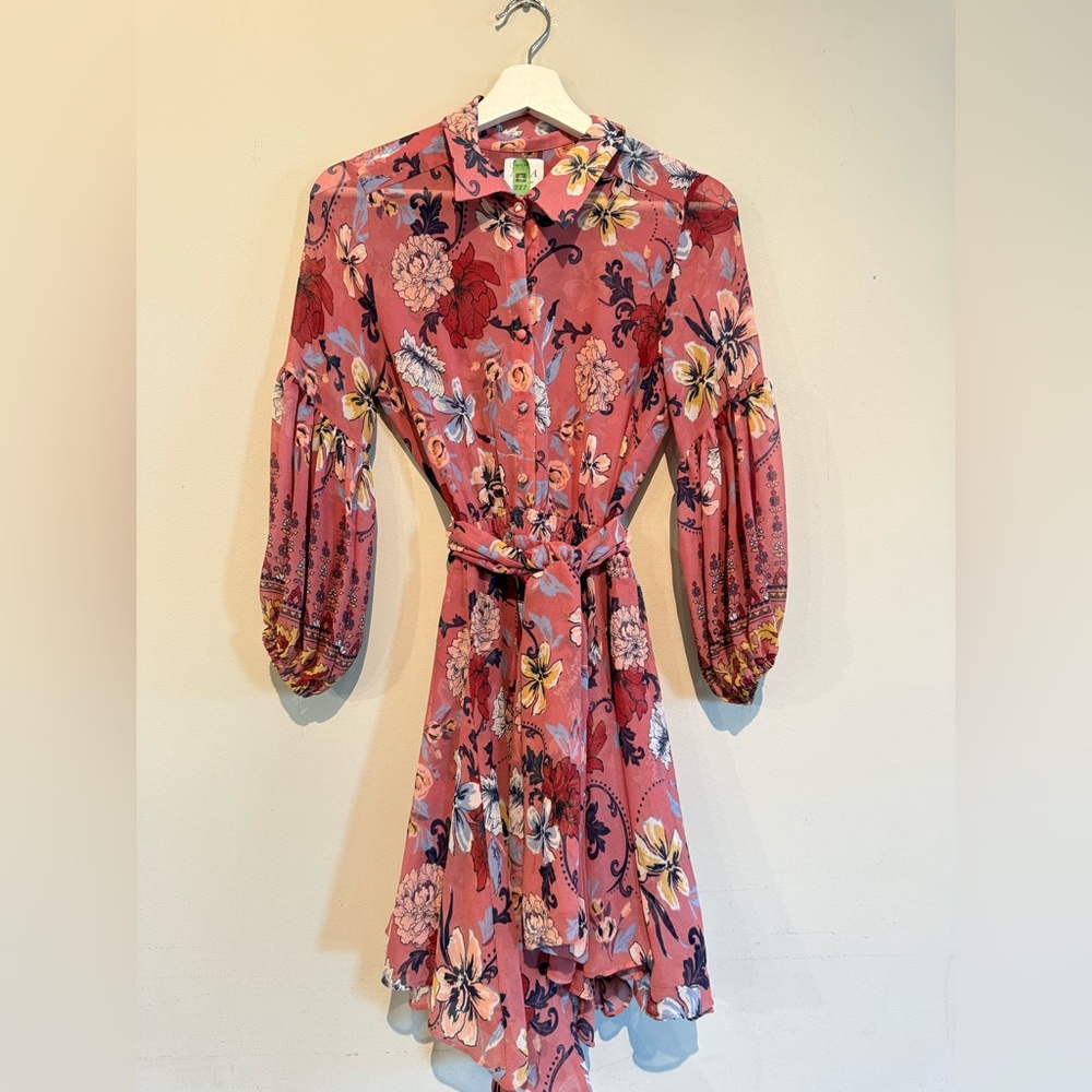 MISA LOS ANGELES floral Short Dress Fit & Flare Party Cocktail Travel Women
XS